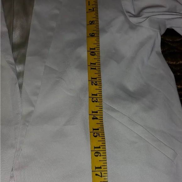 Eileen Fisher Bone Polished Ramie Stretch Shawl Collar Jacket Sz PM $338 NWT - Picture 9 of 11